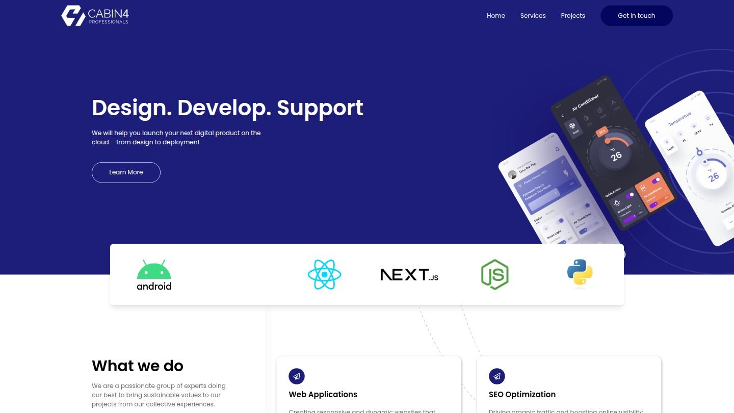 Cabin4.pro website screenshot